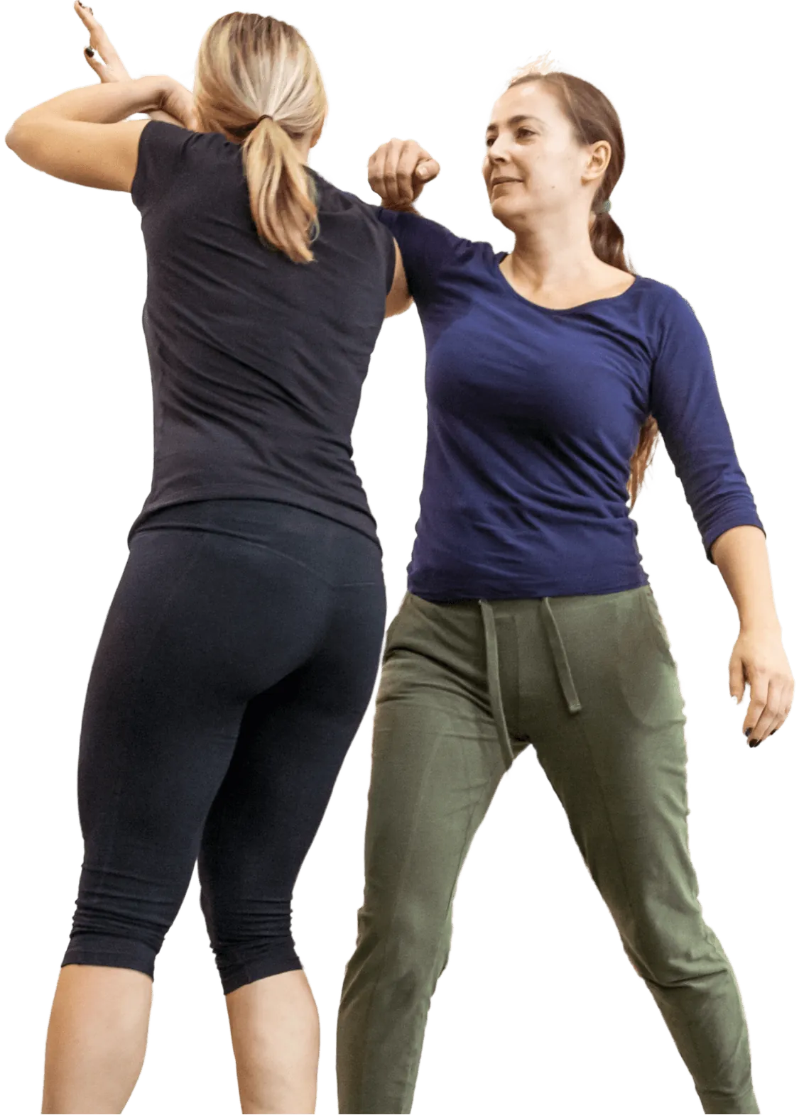 Woman training self-defense at True North Jiu-Jitsu